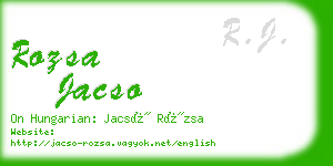 rozsa jacso business card